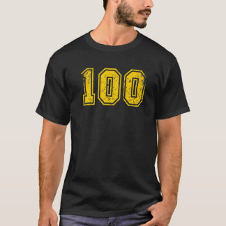 Number 100 Sports Jersey Uniform FanアスリートYello Tシャツ