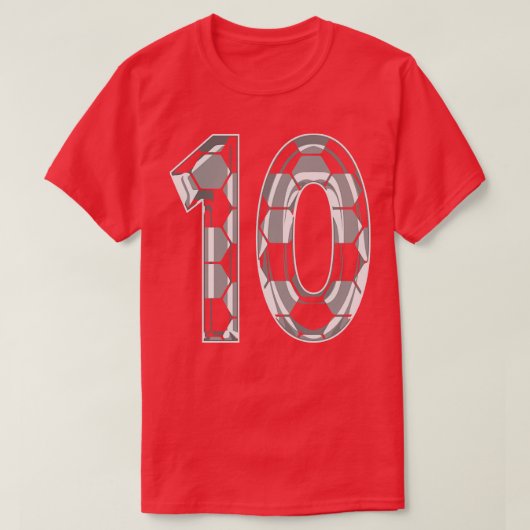 Number 10 Jersey 10 Mom Playerファン1 Tシャツ (デザイン正面)