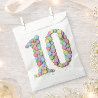 Number 10 Tenth誕生日記念日パーティー フェイバーバッグ