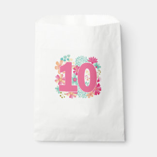Number 10 Tenth誕生日記念日パーティー フェイバーバッグ