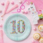 Number 10 Tenth誕生日記念日パーティー ペーパープレート (パーティー)