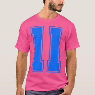 Number 11スポーツチームBlue Varsity番号 Tシャツ
