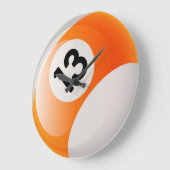 Number 13ビリヤード玉時計 ラージ壁時計 (傾斜)