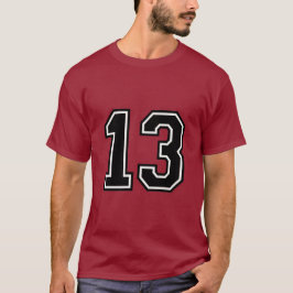 Number 13 Varsity Sports Jersey | 13th Birthday  Tシャツ