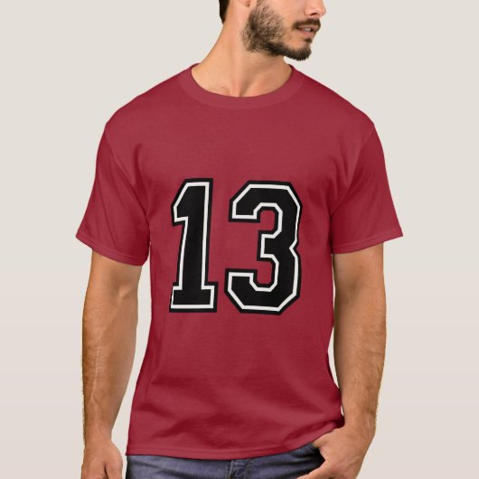 Number 13 Varsity Sports Jersey | 13th Birthday  Tシャツ (正面)