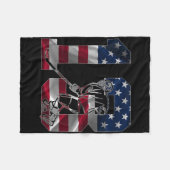 Number 13 Years Ice Hockey 13th Birthday  フリースブランケット (正面(横))