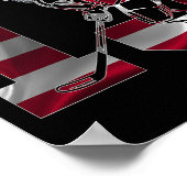 Number 13 Years Ice Hockey 13th Birthday  ポスター (角)