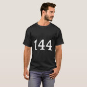 Number 144ポケットナンバースポーツジャージー誕生日 tシャツ (正面フル)