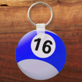 Number 16ビリヤード・ボール キーホルダー (正面)