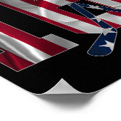 Number 16 Years Ice Hockey 16th Birthday  ポスター (角)