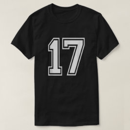 Number 17 Varsity Sports Team Jersey 17誕生日 Tシャツ