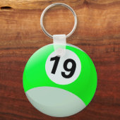 Number 19ビリヤード・ボール キーホルダー (正面)