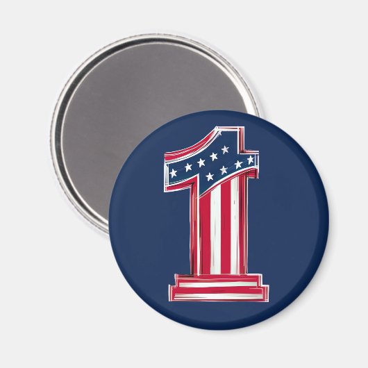 Number 1 American マグネット (正面/裏面)