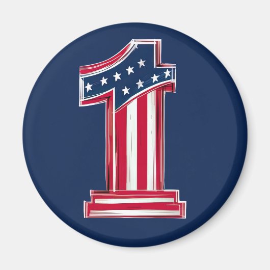 Number 1 American マグネット (正面)