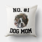 Number 1 dog Mom Mum Mother's Day Pet Lovers クッション (正面)