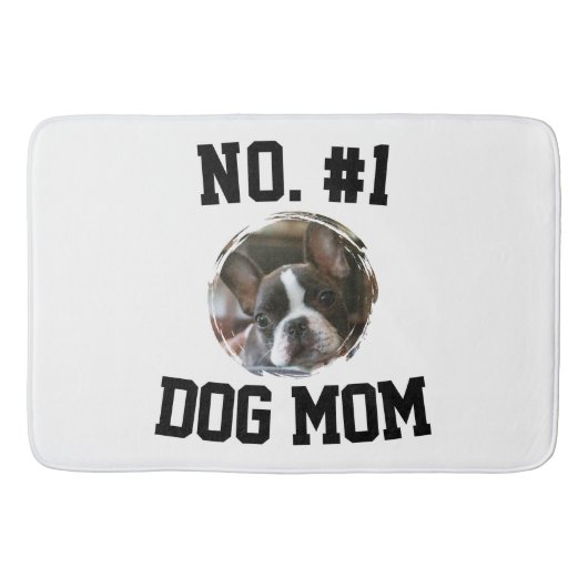 Number 1 dog Mom Mum Mother's Day Pet Lovers バスマット (正面)