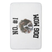 Number 1 dog Mom Mum Mother's Day Pet Lovers バスマット (正面縦)