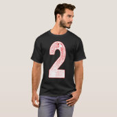 Number 2アルファベットキャラクター-イニシャルNumber 2 mo Tシャツ (正面フル)