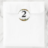 Number 2ハワイアンレイステッカー ラウンドシール (バッグ)