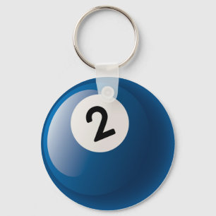 NUMBER 2ビリヤードボール キーホルダー