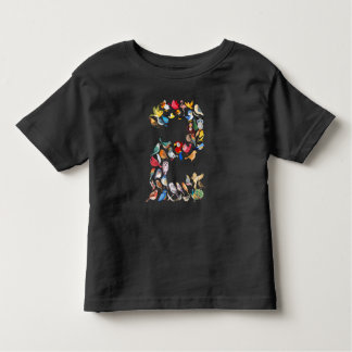 Number 2鳥テーマ2歳の幼児 トドラーTシャツ