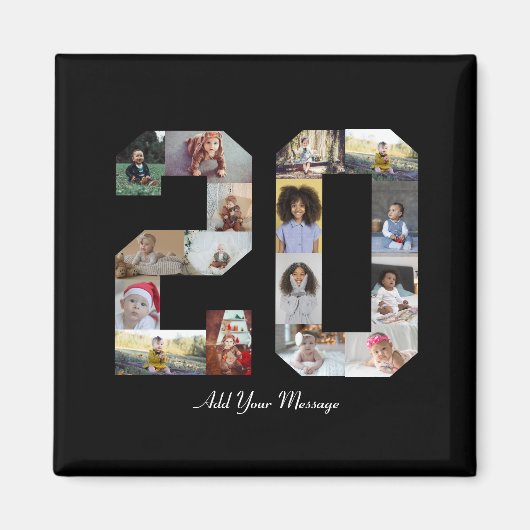 Number 20フォトコラージュ マグネット (正面)