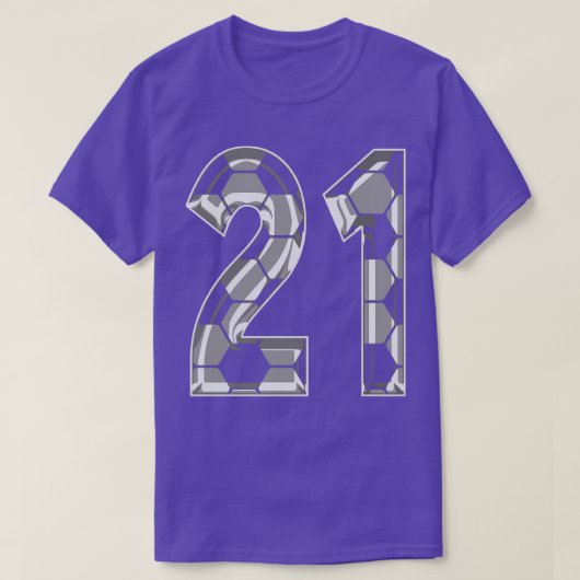 Number 21ジャージー21マムプレーヤーファン tシャツ (デザイン正面)