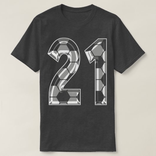 Number 21ジャージー21マムプレーヤーファン tシャツ (デザイン正面)