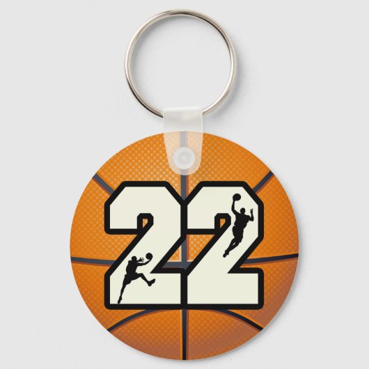 Number 22バスケットボール キーホルダー (正面)