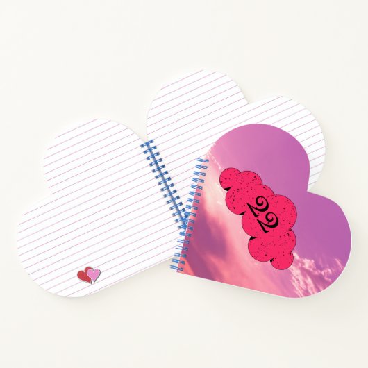 Number 22 heart journal spiral notebook  ノートブック (内部)