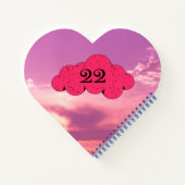 Number 22 heart journal spiral notebook  ノートブック (裏面)