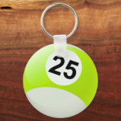 Number 25ビリヤード・ボール キーホルダー (正面)