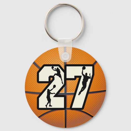 Number 27バスケットボール キーホルダー (正面)