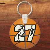 Number 27バスケットボール キーホルダー (正面)