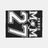 Number 27 Custom Proud Hockey Mom Personalized For フリースブランケット (正面(横))