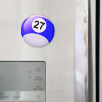 Number 27ビリヤード・ボール マグネット | Zazzle.co.jp
