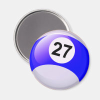 Number 27ビリヤード・ボール マグネット | Zazzle.co.jp