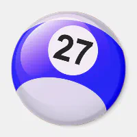 Number 27ビリヤード・ボール マグネット | Zazzle.co.jp