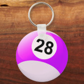 Number 28ビリヤード・ボール キーホルダー (正面)