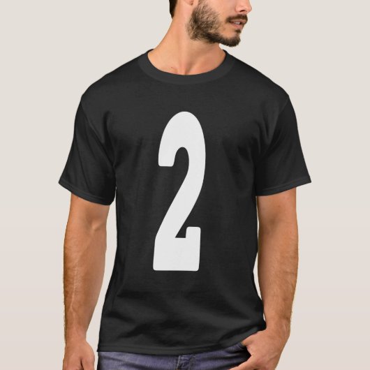 Number 2 Two Varsity Sports Team Practice Jersey Tシャツ (正面)