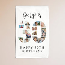 Number 30 Photo Co|lage 30歳の誕生日パーティー