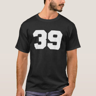 Number 39スポーツジャージープレーヤー39ファンフロントプリント tシャツ