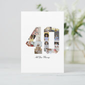 Number 40フォトコラージュ カード (スタンド正面)