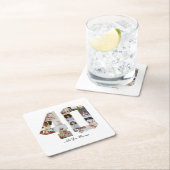 Number 40フォトコラージュ スクエアペーパーコースター (インサイチュ)