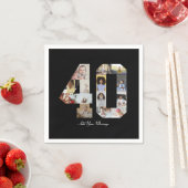 Number 40フォトコラージュ スタンダードカクテルナプキン (インサイチュ)