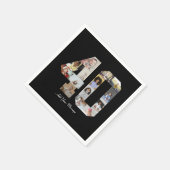Number 40フォトコラージュ スタンダードカクテルナプキン (角)