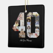 Number 40フォトコラージュ セラミックオーナメント (左)