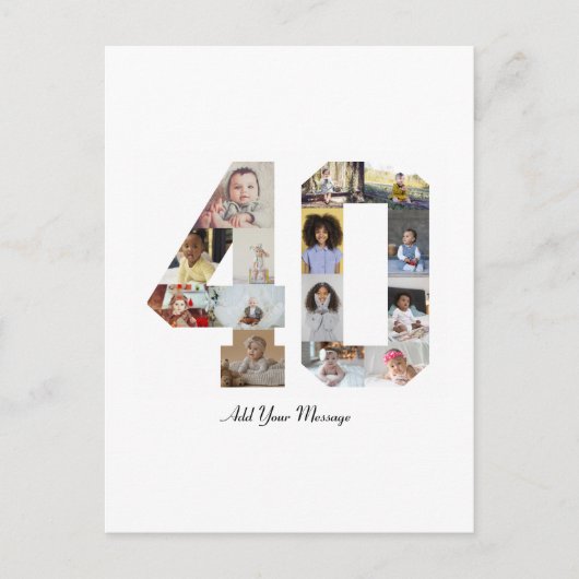 Number 40フォトコラージュ ポストカード (正面)