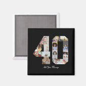 Number 40フォトコラージュ マグネット (正面/裏面)