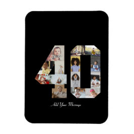 Number 40フォトコラージュ マグネット